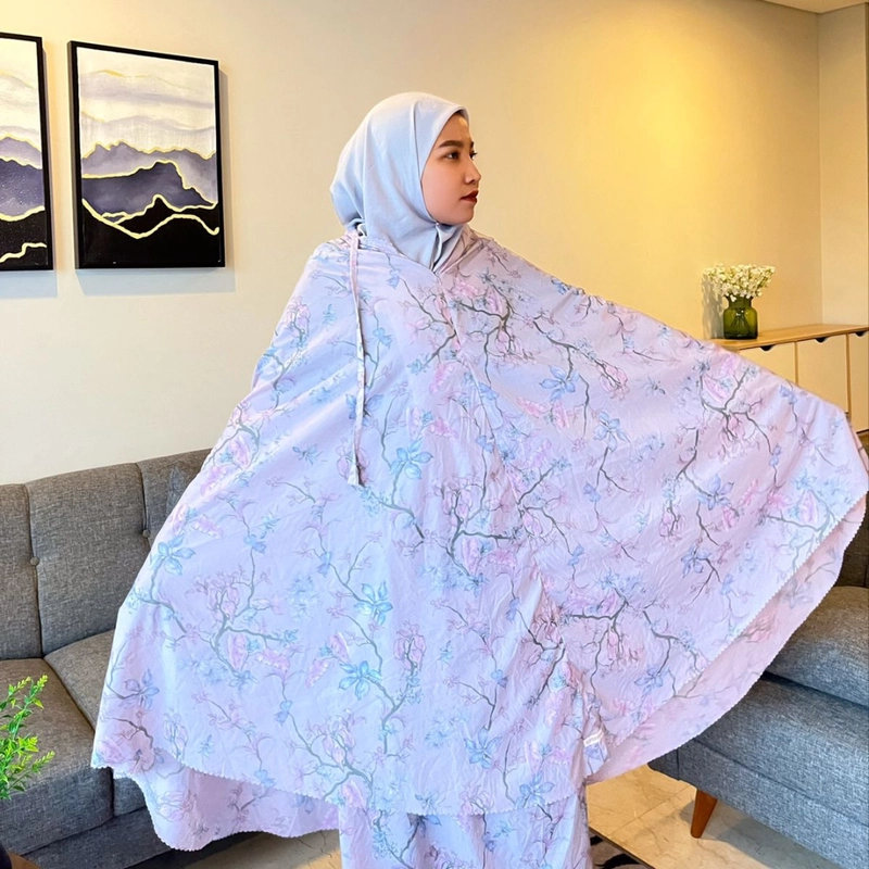 Product image Loverhydar - Mukena Parasut Korea Flower Hana XXL Purple
