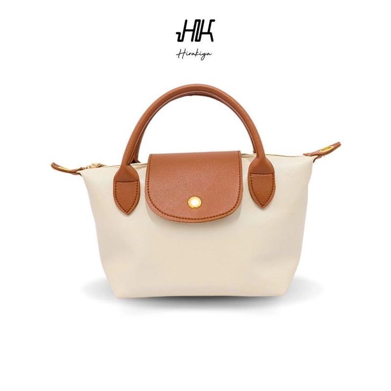 Product image Hirakiya - Mirai Small Bag Tas Selempang Wanita 2in1 Free Goodie Bag Sling Bag Leather Premium Emira 16 x 7,5 x 13 cm Beige Brown PZ