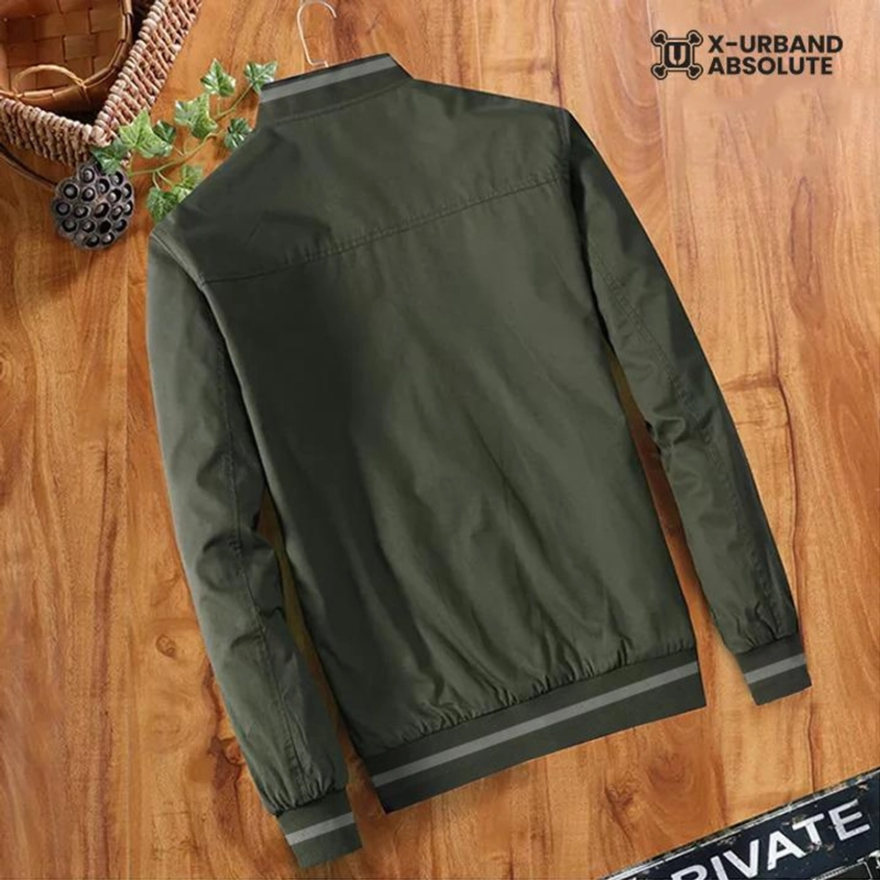 Product image Jaket Harrington Reversible Pria A300 M Hijau Army