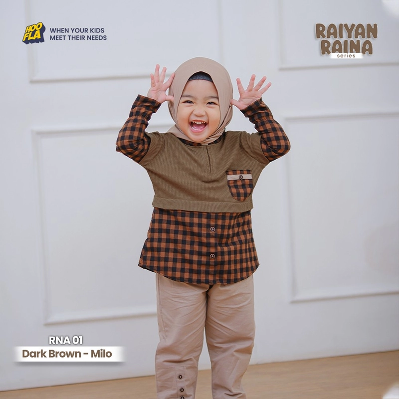 Product image Hoofla - Pakaian Anak Perempuan Raina Set Series S Dark Brown - Milo