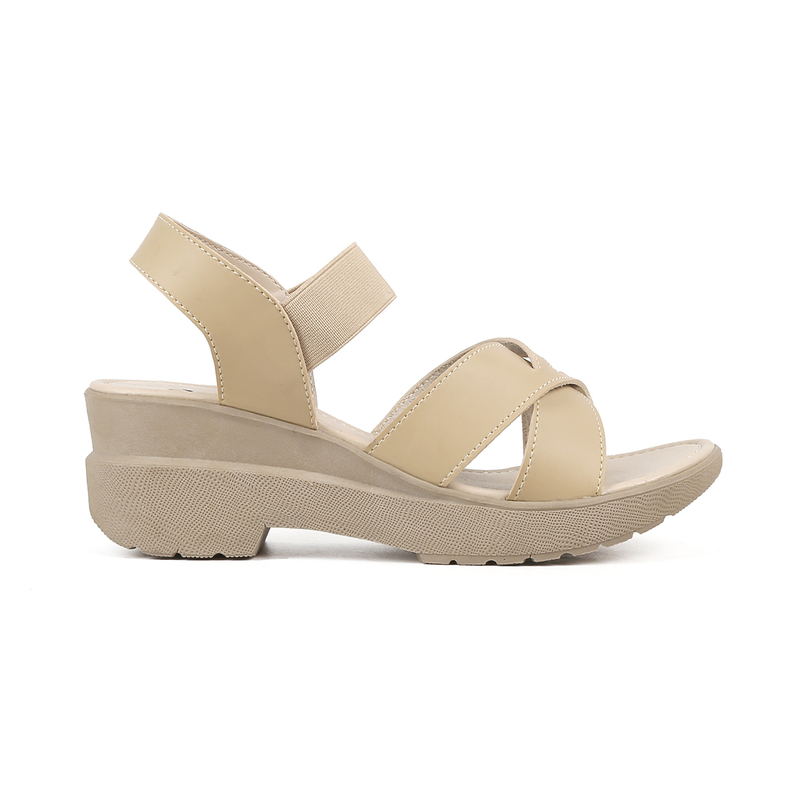 Product image Catenzo Official - Raindoz - Sandal Wedges Casual Wanita Cream RNN 088 36 Cream