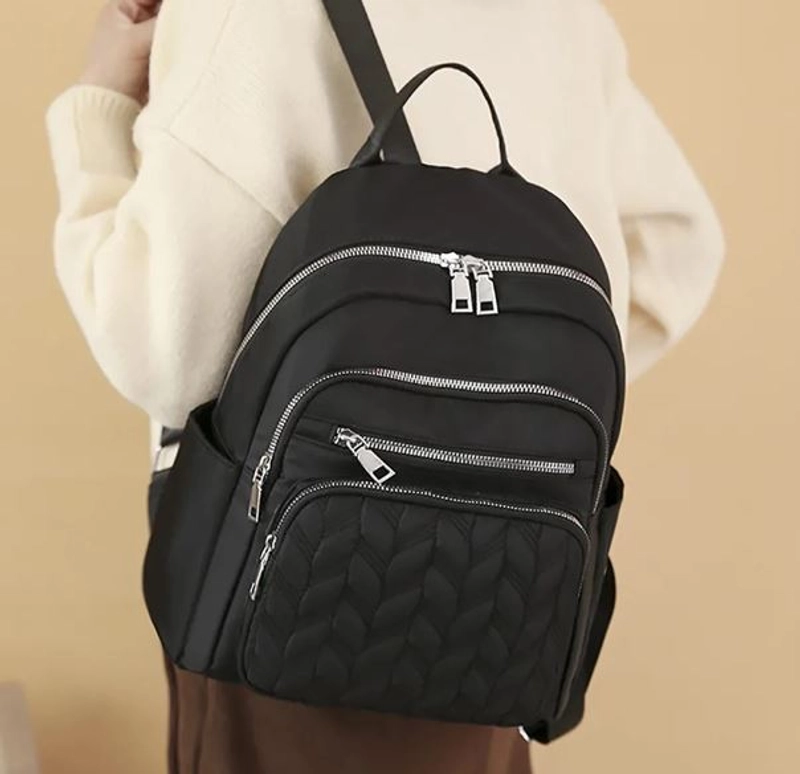Product image CBL - Tas Ransel Wanita Bordir Waterproof Bahan Nilon Backpack Jotta CBLC20JOTTA Small-Medium Hitam