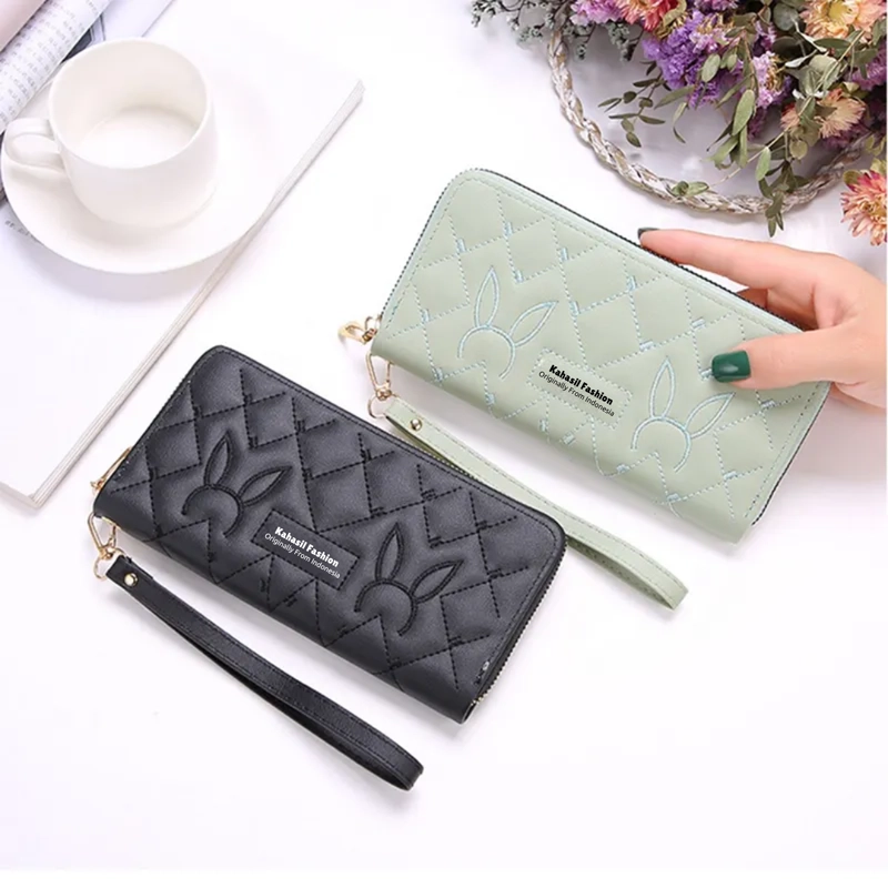 Product image KAHASIL - Dompet Lipat Wanita Panjang Bahan Kulit PU Leather KHDP45 all variant Hijau