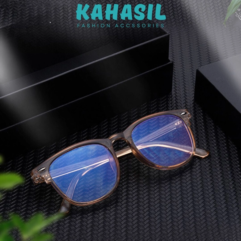 Product image KAHASIL - Kacamata Wanita Anti Radiasi Sunglasses Transparan Bingkai Kotak KMJ254 all variant BLACK