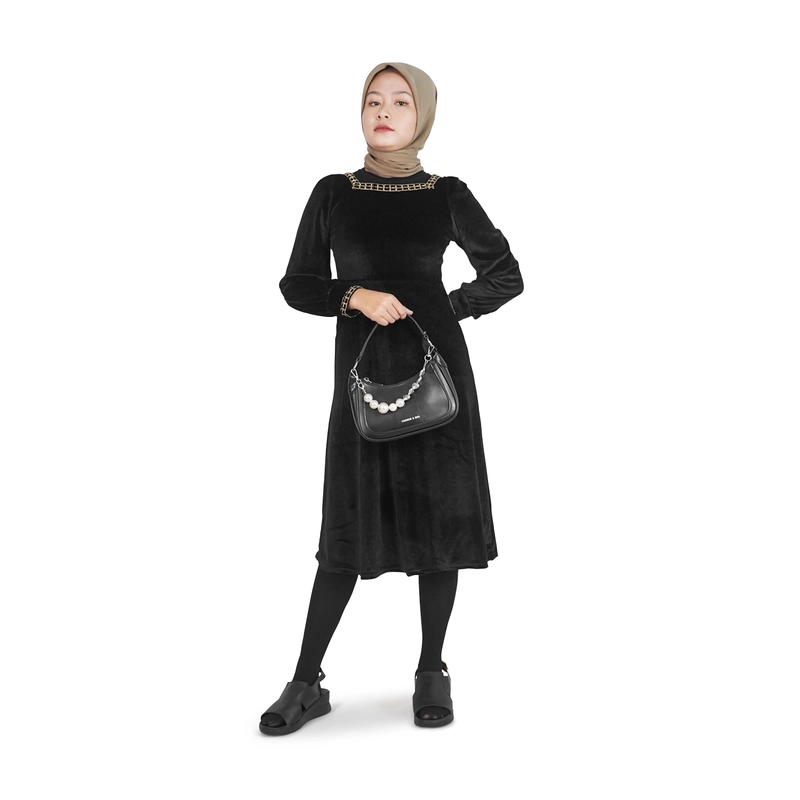 Product image Nasuya - Alice Dress - Dress Cantik 2023 Dress Pesta Cewek Dress Wanita S Hitam