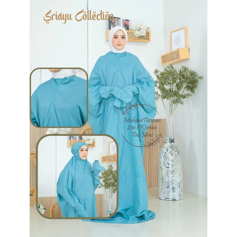 Product image SRIAYU COLLECTION - Mukena 2 IN 1 Terusan Korean Tas Mini All size Wardah