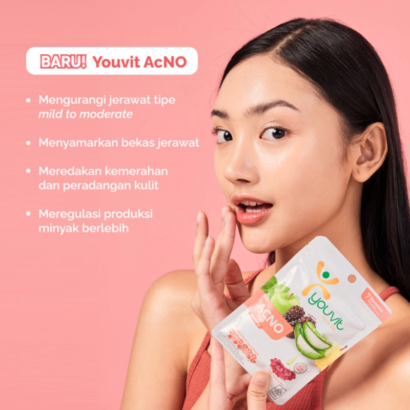 Product image Youvit - Youvit AcNO dengan Niacinamide - Aloe Vera untuk Jerawat 6 Sachet Gummy
