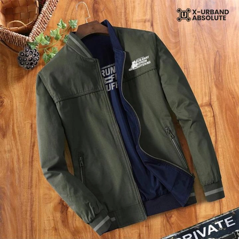 Product image Jaket Harrington Reversible Pria A300 M Hijau Army