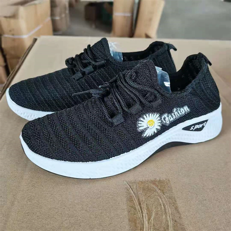 Product image Koekita - Sepatu Kets Sneakers Wanita Import New Fashion Sport Motif Bunga KT001 37 Hitam