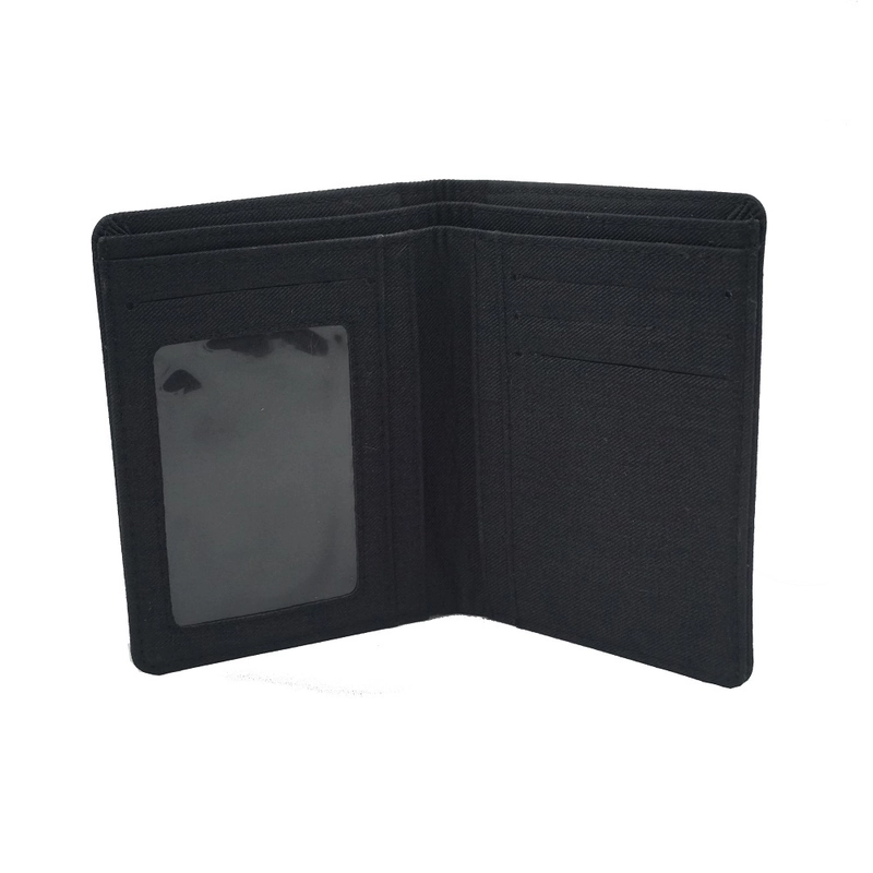 Product image Martinversa WL17 Dompet Lipat Uang Persegi Man Wallet Kain Kanvas Free Size Hitam