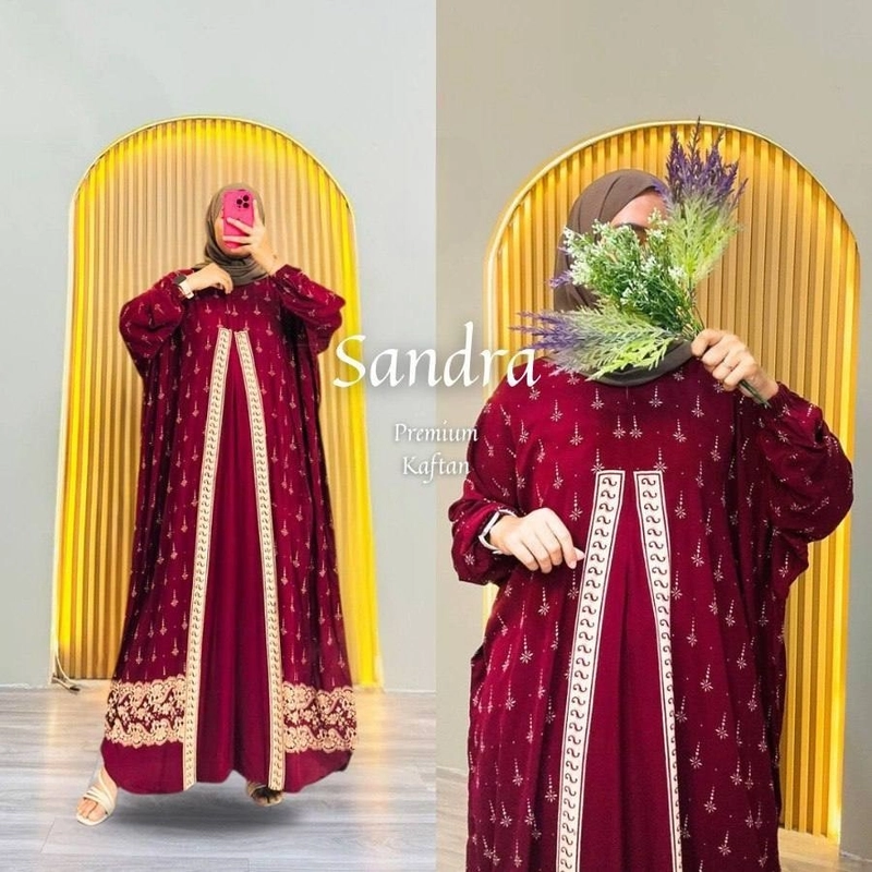 Product image Batik Ayodha - KAFTAN SANDRA ALLSIZE JUMBO Allsize Maroon