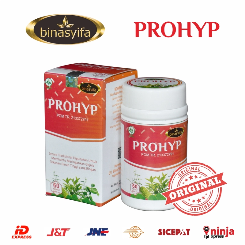 Product image PROHYP Obat Darah Tinggi Hipertensi Penurun Tekanan Darah Tensi Tinggi BPOM Obat Kolesterol dan Stro 60 kapsul Herbal