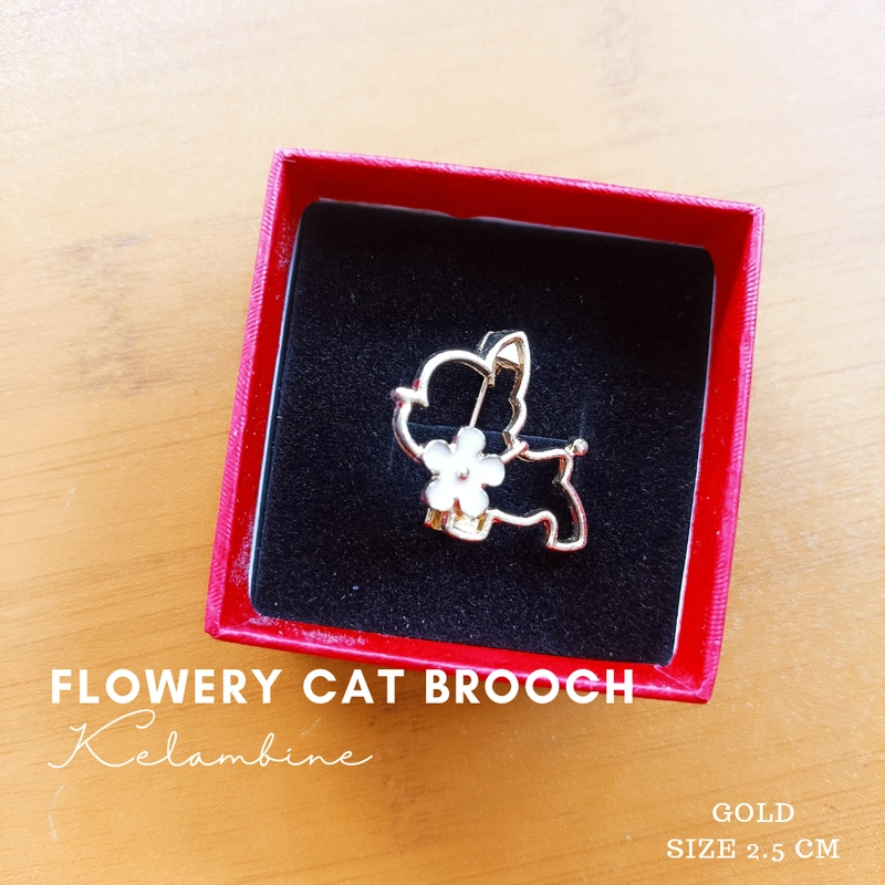 Product image Kelambine - Flowery Cat Brooch Bros Kucing Bunga by Kelambine Flowery Cat Brooch Brooch + Box