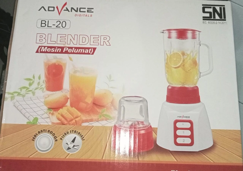 Product image Mumtazqu Store - Advance BL-20 Blender Tabung Kaca 2in1 1.2 liter Merah