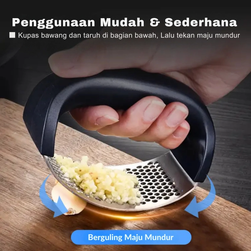 Product image KAMJE Alat Penghancur Pemotong Parutan Penggerus Bawang Putih Stainless Steel KMJ007 KMJ007 KMJ007