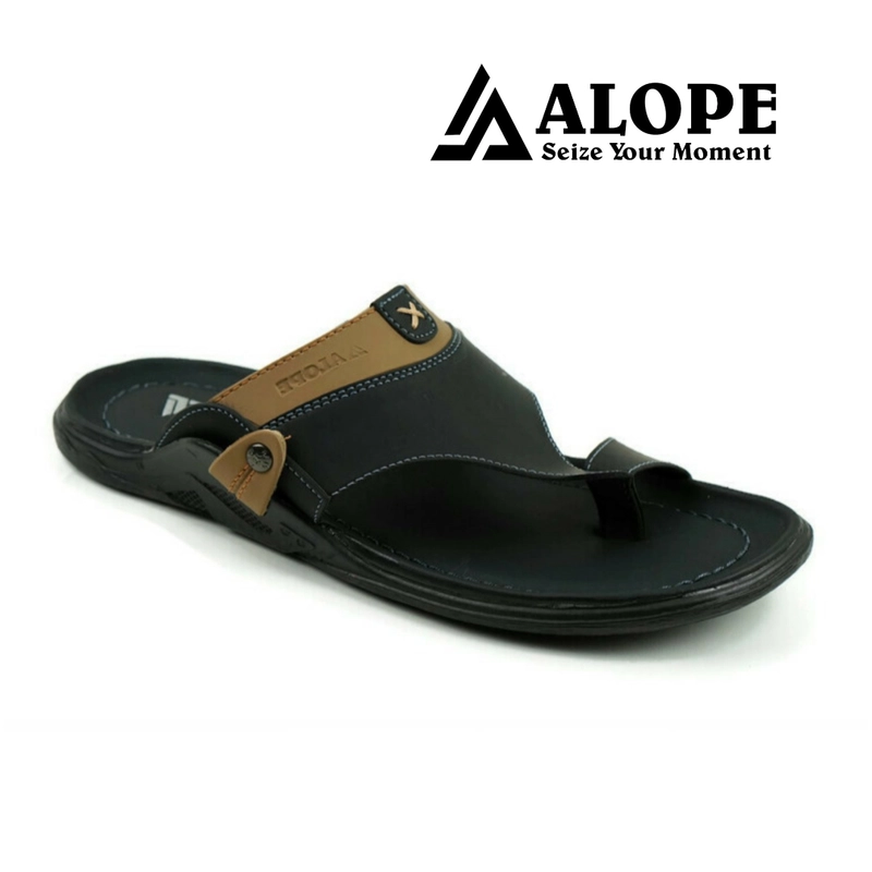 Product image ALOPE OFFICIAL - BUY 1 GET 1 SANDAL ALOPE SANDAL PRIA H 18 KULIT SINTETIS ANTI SLIP 39 hitam