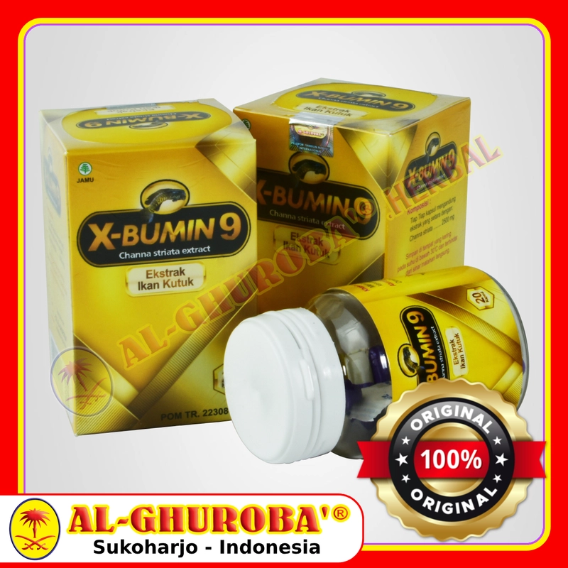 Product image Al-Ghuroba Herbal - kapsul Ikan Kutuk Al-Ghuroba isi 20 kapsul I Kapsul X-Bumin 9 I Herbal Pengering Luka 20 Kapsul Serbuk