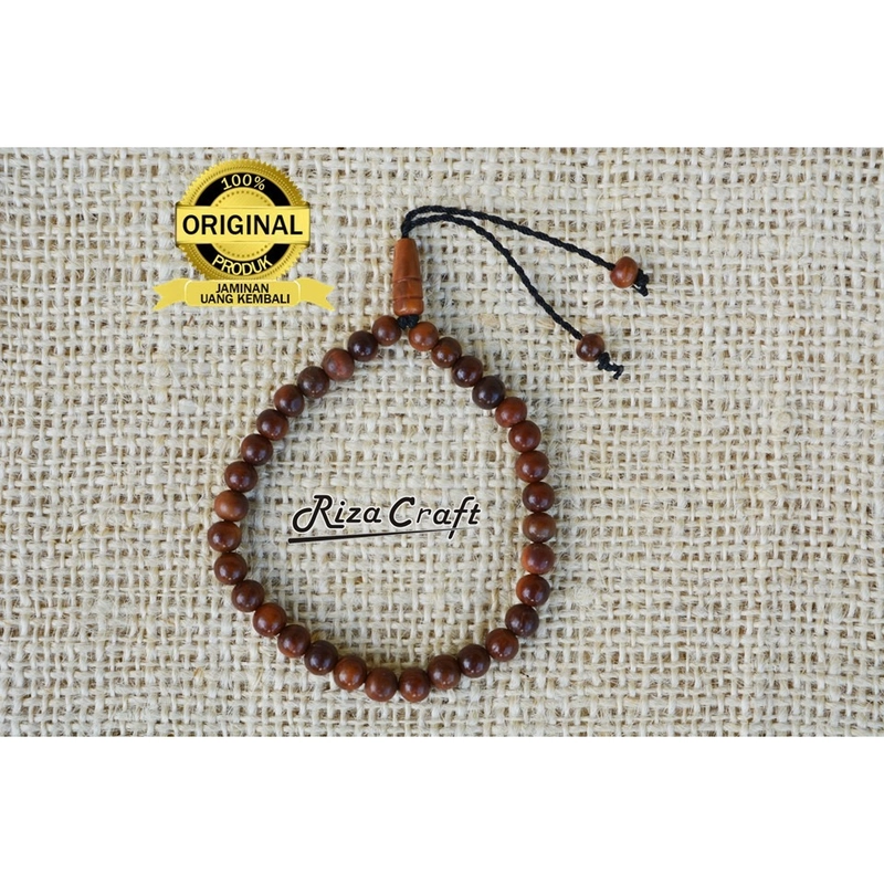Product image Riza Craft - Gelang Tasbih Kayu Kokka Kaukah Kotak Marjan Hitam 33 ASLI Original Arab Turki Pria Wanita 33 Butir KKokka