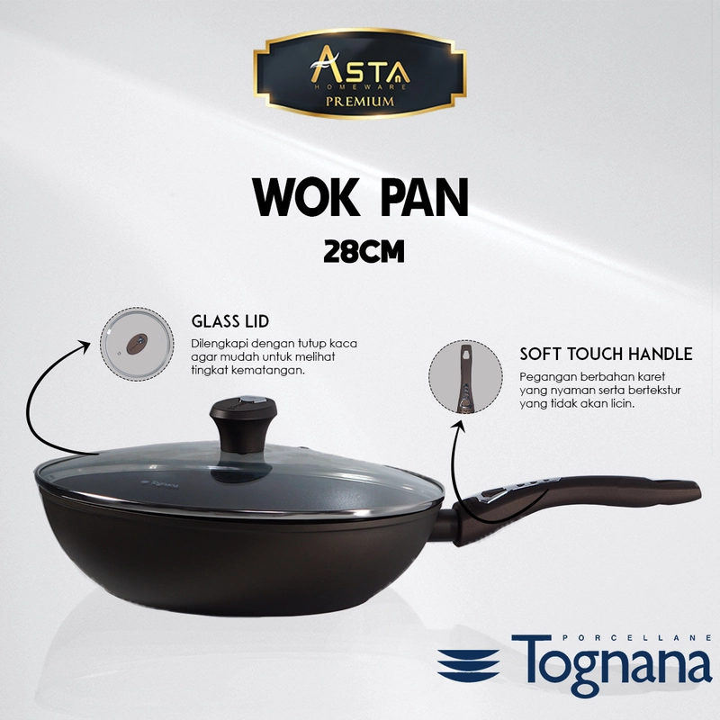 Product image Asta Homeware Official - Tognana Italy Bundle Frying Pan 20 cm dan Wok 28 cm Premium Cookware Tognana Set Frypan20+Wokpan
