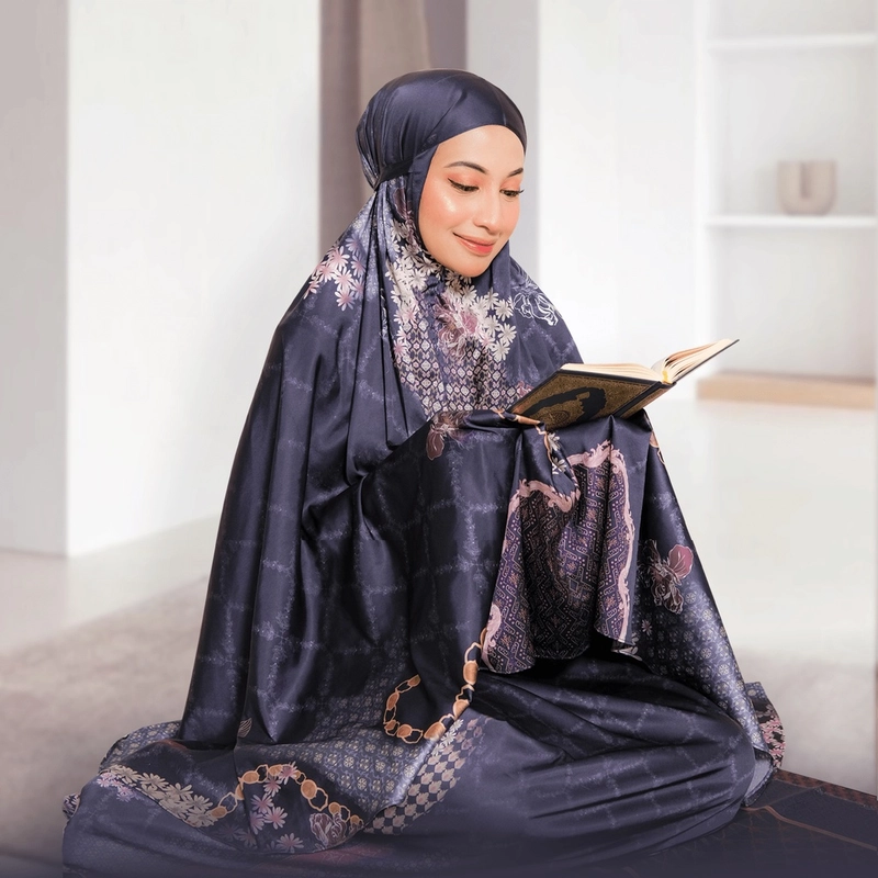 Product image Ansania Premium - Dumilah Prayer Set Mukena Dewasa 2in1 All Size Dark Navy