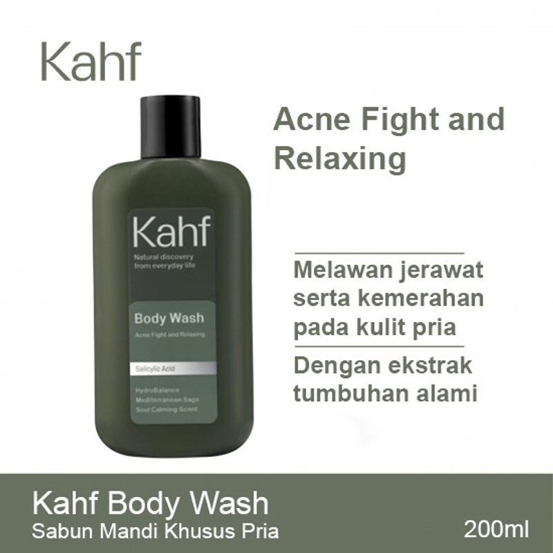 Product image SUPLAI SHOP - Sabun Mandi Cair Kahf Relaxing and Acne Fight Body Wash Kemasan 200 ml