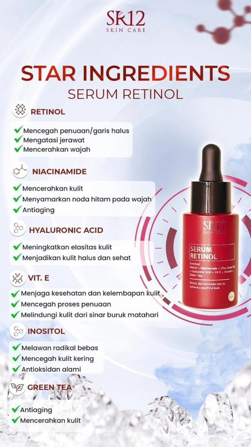 Product image SR12 Serum Retinol Mengencangkan Kulit dan Mencerahkan Kulit 20 ml Retinol