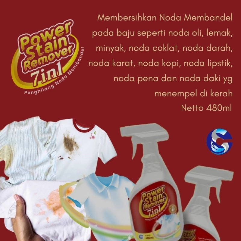 Product image Scrab - BISA COD /BAYAR DITEMPAT TERLARIS POWER RED MY WAY CLOTHES STAIN REMOVER 7IN1 PEMBERSIH NODA MEMBAND 600gr Merah