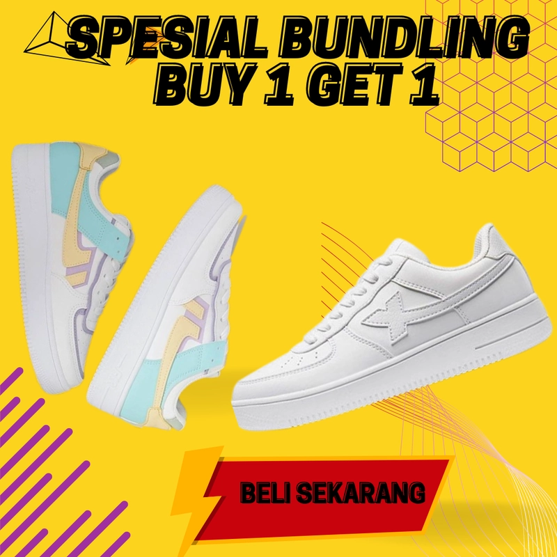 Product image LUXIA - Promo Buy 1 Get 1 Sepatu Kets Sneaker Wanita LBY-03 & LBY-05 41 PUTIH & TOSKA