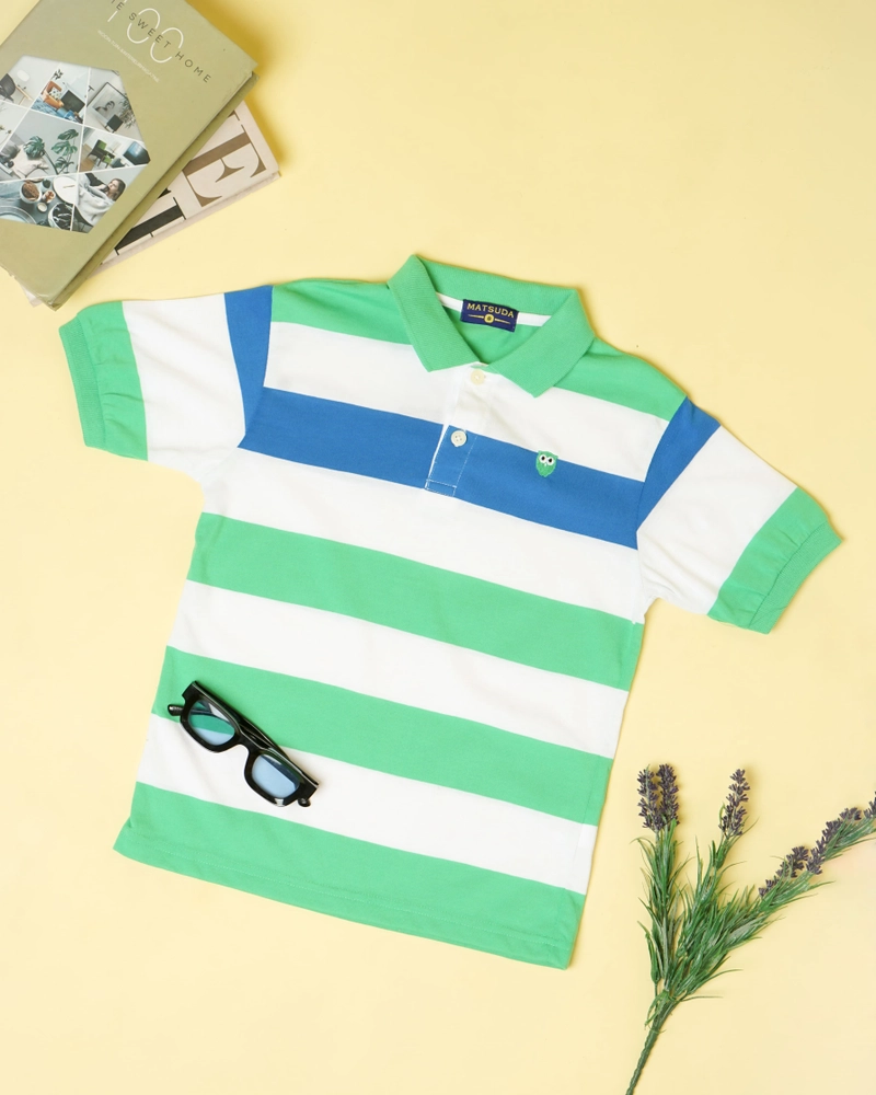 Product image MATSUDA APPAREL - Matsuda baju kaos polo anak laki laki katun umur 2-12 Luke 2 GREEN
