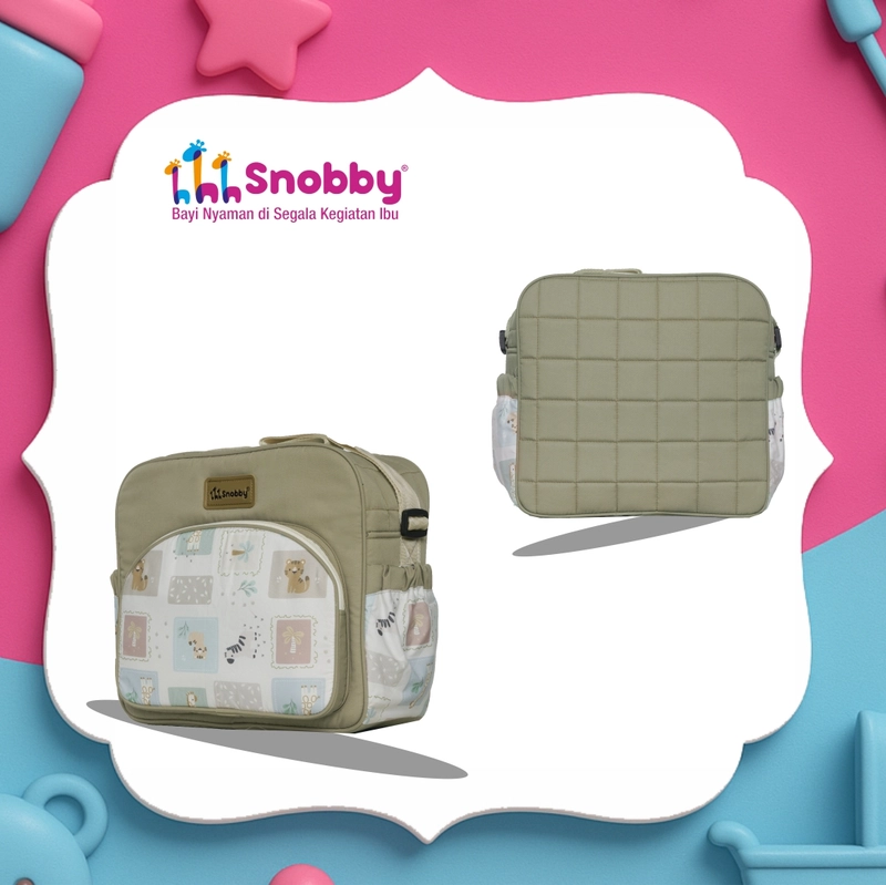 Product image SNOBBY BABY - SBT2572 TAS BAYI MEDIUM SAKU PRINT BIBY SERIES Tas Medium Green