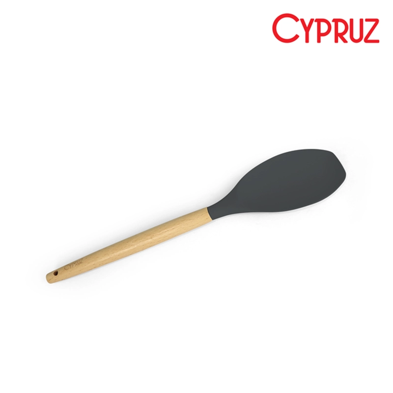 Product image Cypruz Utensil Gg Kayu Kepala Silicone Sendok Serving RATA ABU2 1296X1 AM0935AU AM-0935-AU Grey
