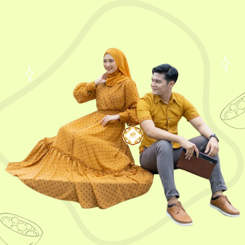 Product image Batik Couple Belinda Spesial Premium dan Original Hem Saja Size M Warna Mustard