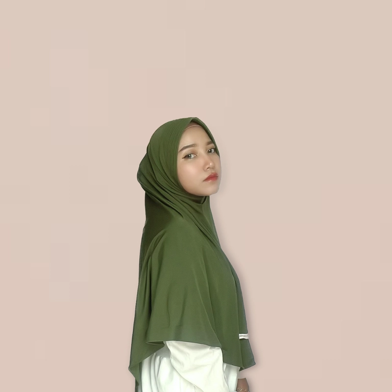Product image Loverhydar - Loverhydar - Hijab Bergo Alesha Spandex XL Army