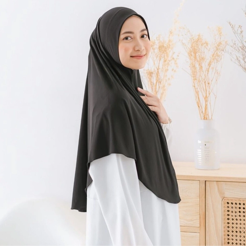 Product image Acla Daily - Hijab Khimar Instant Syari Jumbo Jersey Nadine All Size Black