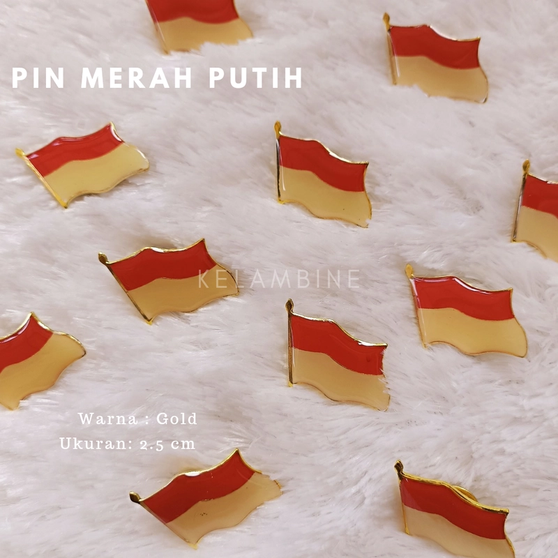 Product image Kelambine - Pin Merah Putih Seragam Agustusan Pin Merah Putih
