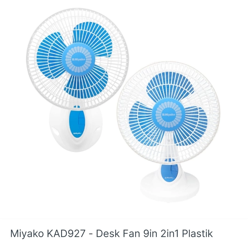 Product image Miyako - KAD 927 Kipas Angin ukuran 9 inch 927 b blue