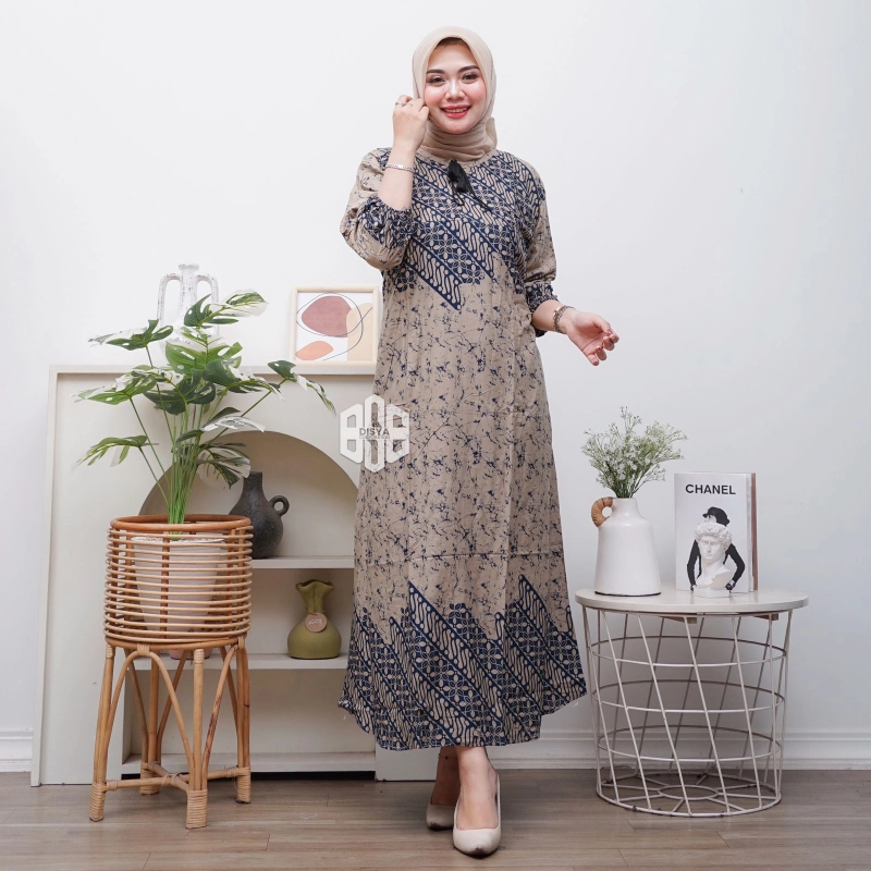 Product image Disya.id - Gamis Rayon Busui LD 120 Super Premium LD 120 Alya Navy