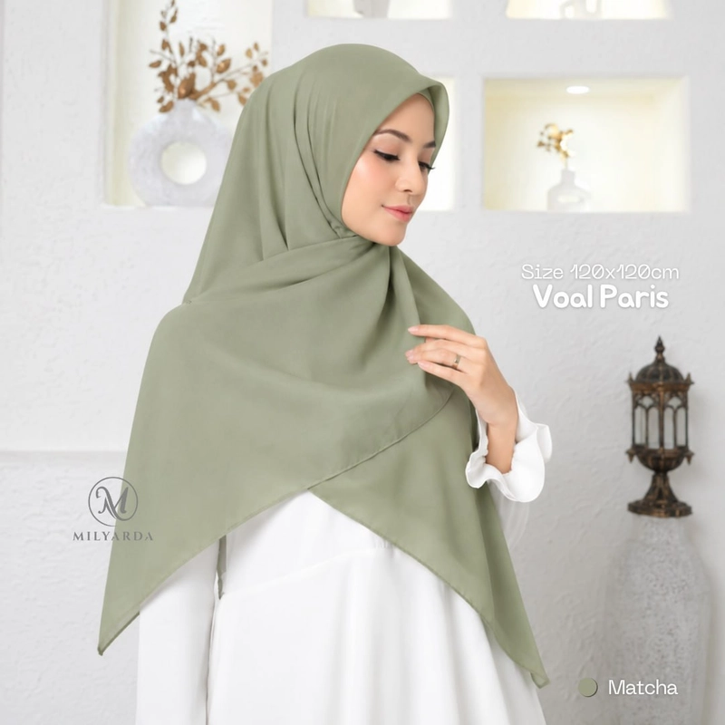 Product image Milyarda Hijab - Voal Paris Premium by Milyarda Allsize Matcha