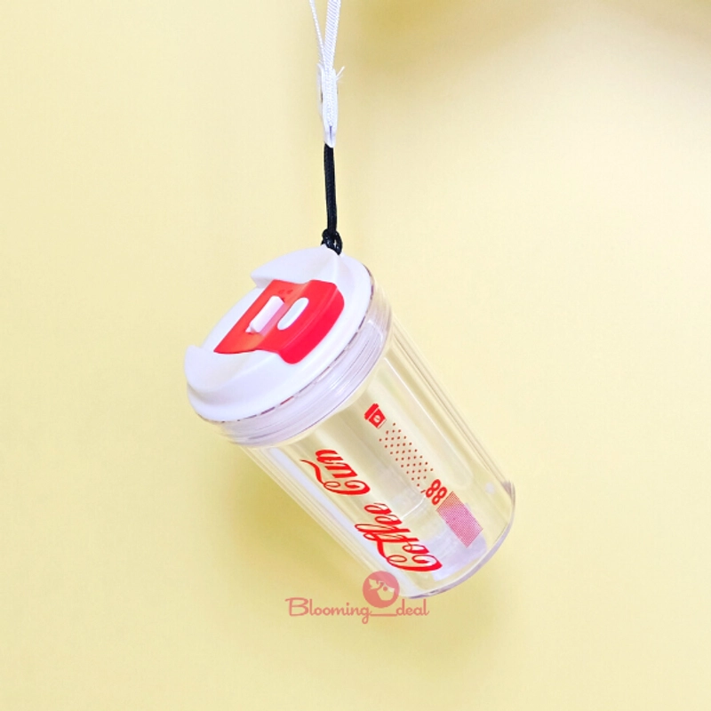 Product image Blooming_Deal - Coffee Cup Tumbler Gelas Kopi Plastik 400ml KJ033 PUTIH