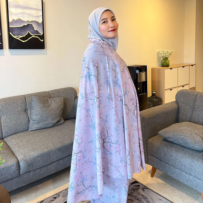 Product image Loverhydar - Mukena Parasut Korea Flower Hana XXL Purple