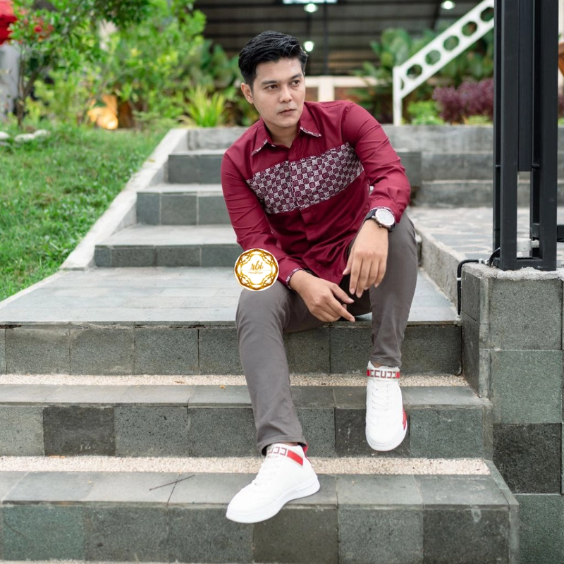 Product image Batik Couple Set Keluarga Ayuma Maroon Premium Bisa Beli Pisah Hem Anak XL Maroon