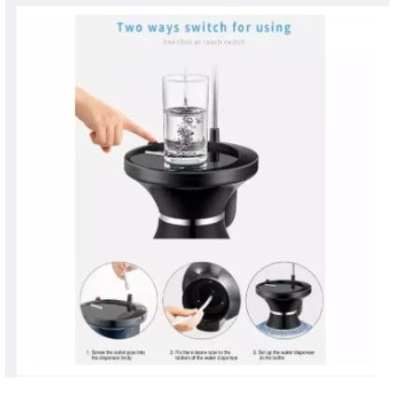 Product image Pompa Galon Elektrik Dengan Tatakan Gelas Mudah Dan Tinggal Klik Warna Hitam