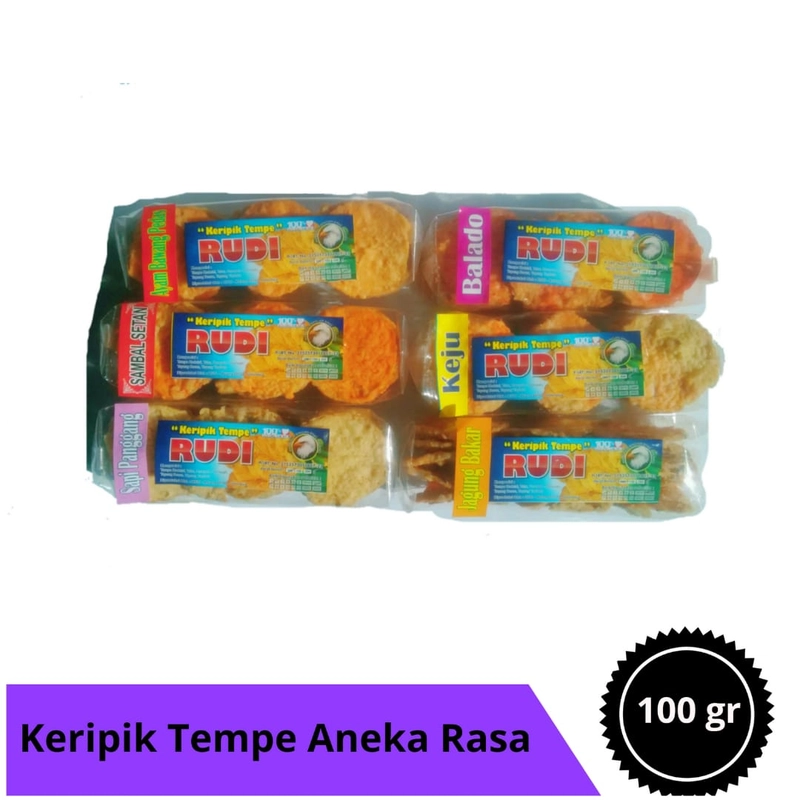 Product image Pusat Oleh Oleh Malang - Keripik Tempe Malang Aneka Varian Rasa Non Msg 100gr dan 150gr 100gr Balado