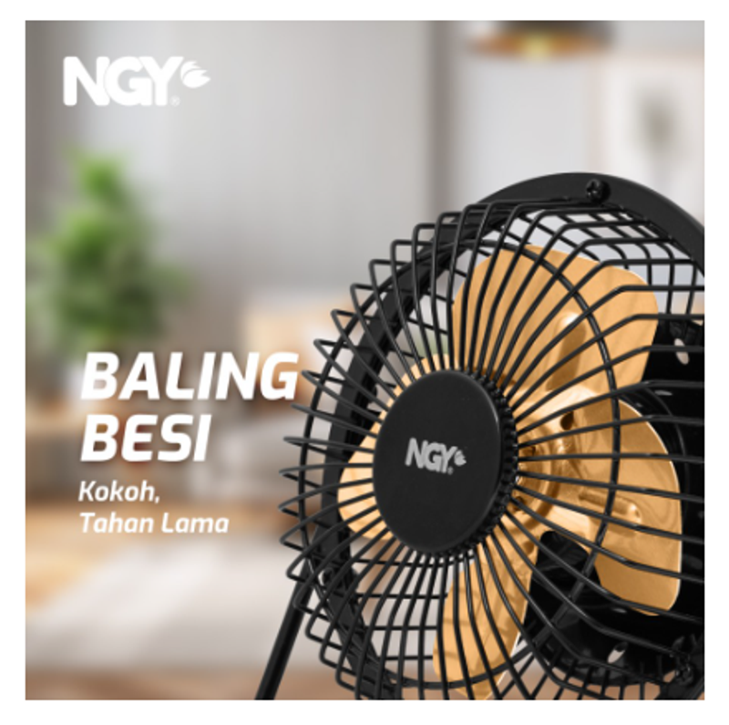 Product image UTAMAMEGA - Kipas Angin Meja Dinding Besi 4 inch Nagoya NG-4DW Warna Hitam