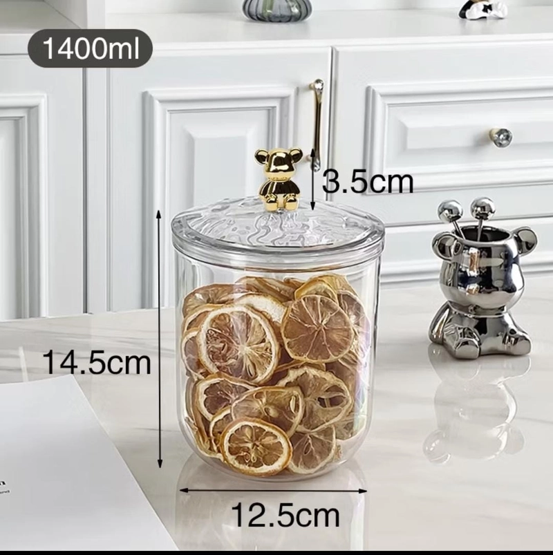 Product image Rizki Electronics - BASSY Toples Kue Kontainer Toples Lebaran HSB787 900 ml silver/emas