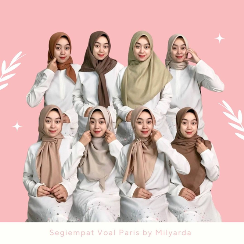 Product image Milyarda Hijab - Paket Hampers Box SegiEmpat Motif 2pcs Box