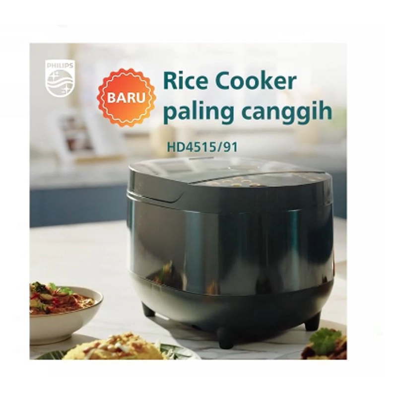 Product image UTAMAMEGA - Rice Cooker Digital Philips HD4515 Modern 18 Menu type HD4515