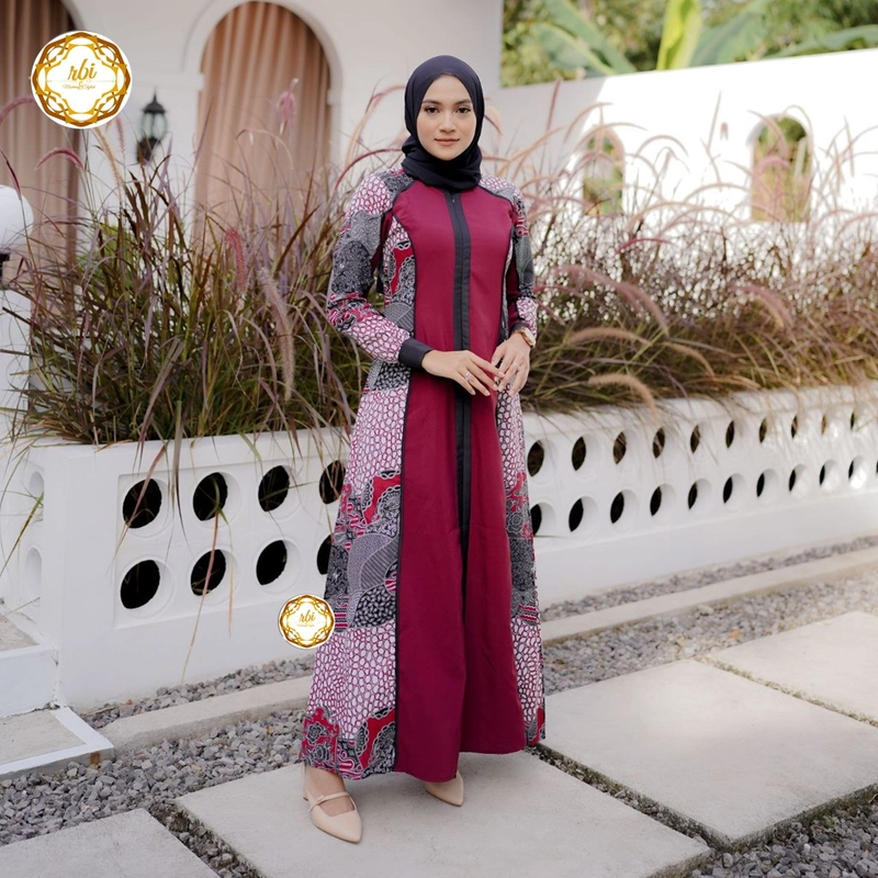 Product image Rambe Batik Indonesia - Batik Couple Gamis Shakillah Original Bahan Katun Prima Boleh Beli Pisah Kemeja M A