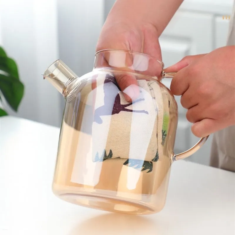 Product image RUMAH RAYA - (PO) Teko Kaca Teh Kopi Pitcher Glass - TK13 1000 ml Golden
