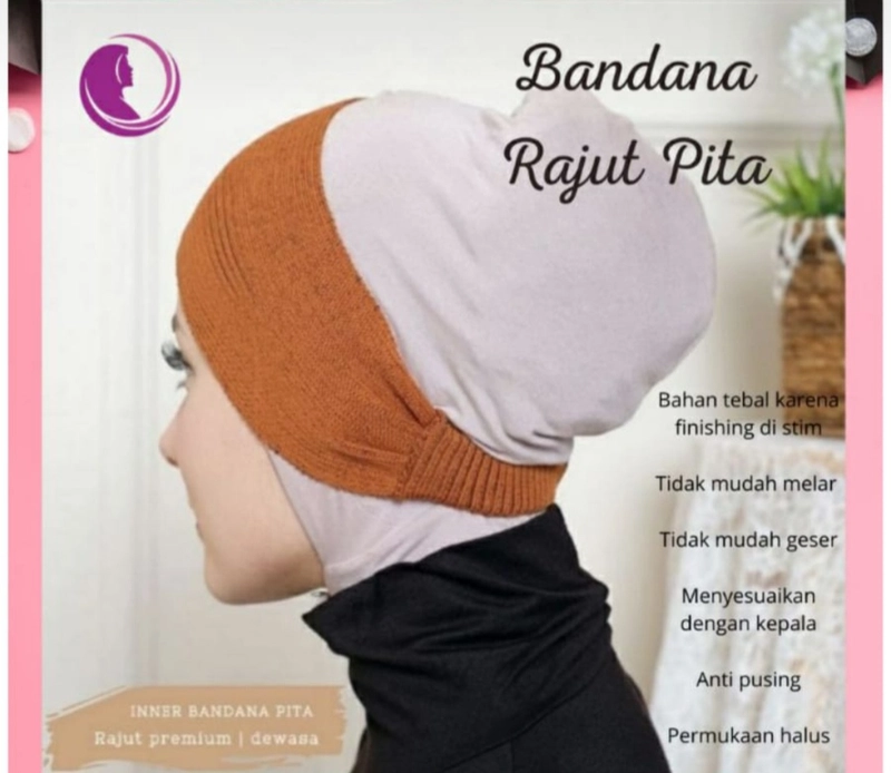 Product image Fisky Collection - Inner Bandana Rajut (Buy 1 get 1) All Size Hitam